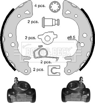 Borg & Beck BBS1017K - Kit ganasce freno autozon.pro