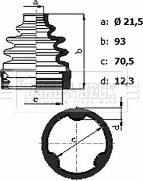 Borg & Beck BCB6441 - Cuffia, Semiasse autozon.pro