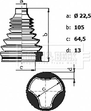 Borg & Beck BCB6434 - Cuffia, Semiasse autozon.pro