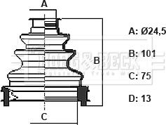 Borg & Beck BCB6425 - Cuffia, Semiasse autozon.pro