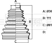 Borg & Beck BCB6428 - Cuffia, Semiasse autozon.pro