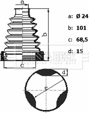 Borg & Beck BCB6423 - Cuffia, Semiasse autozon.pro