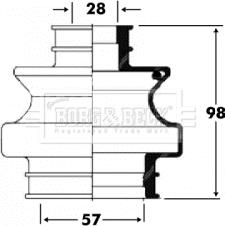 Borg & Beck BCB6093 - Cuffia, Semiasse autozon.pro