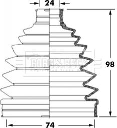 Borg & Beck BCB6041 - Cuffia, Semiasse autozon.pro