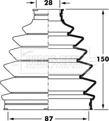 Borg & Beck BCB6024 - Cuffia, Semiasse autozon.pro