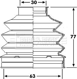 Borg & Beck BCB6195 - Cuffia, Semiasse autozon.pro