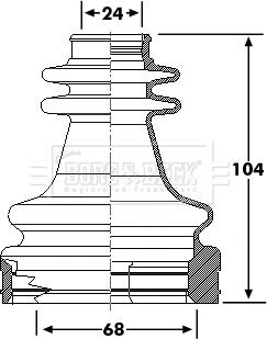 Borg & Beck BCB6196 - Cuffia, Semiasse autozon.pro