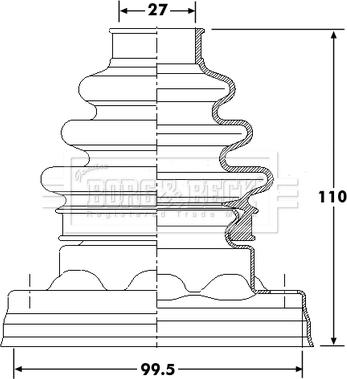 Borg & Beck BCB6191 - Cuffia, Semiasse autozon.pro