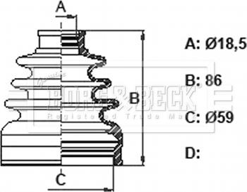 Borg & Beck BCB6165 - Cuffia, Semiasse autozon.pro