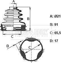 Borg & Beck BCB6108 - Cuffia, Semiasse autozon.pro