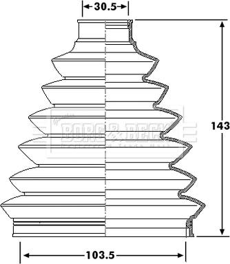 Borg & Beck BCB6181 - Cuffia, Semiasse autozon.pro