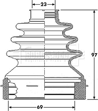 Borg & Beck BCB6187 - Cuffia, Semiasse autozon.pro