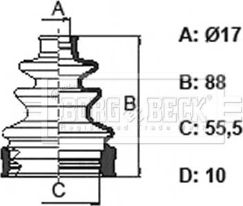 Borg & Beck BCB6365 - Cuffia, Semiasse autozon.pro