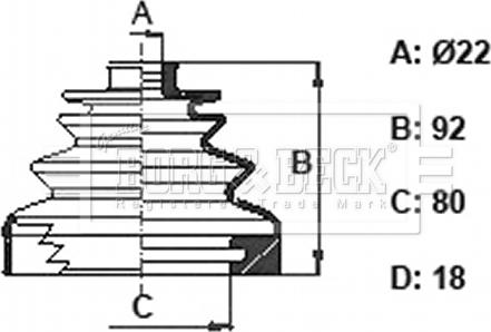 Borg & Beck BCB6322 - Cuffia, Semiasse autozon.pro