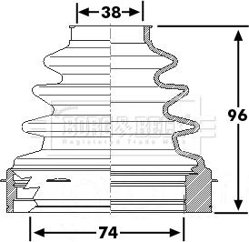 Borg & Beck BCB6254 - Cuffia, Semiasse autozon.pro