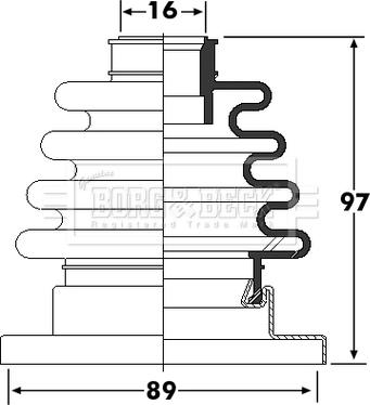 Borg & Beck BCB6252 - Cuffia, Semiasse autozon.pro