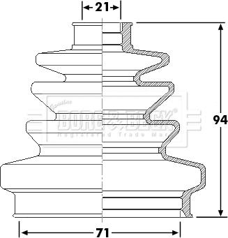 Borg & Beck BCB6257 - Cuffia, Semiasse autozon.pro