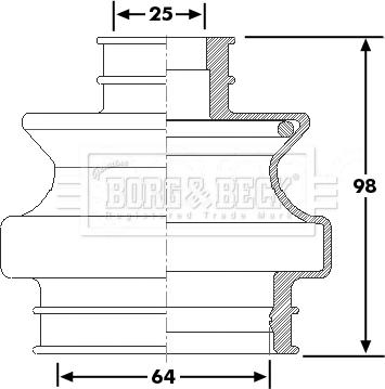 Borg & Beck BCB6263 - Cuffia, Semiasse autozon.pro