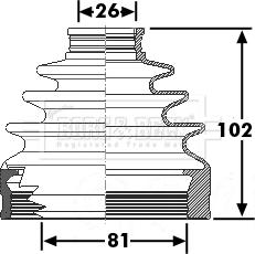 Borg & Beck BCB6267 - Cuffia, Semiasse autozon.pro