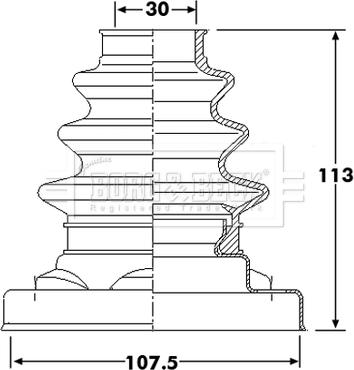 Borg & Beck BCB6218 - Cuffia, Semiasse autozon.pro