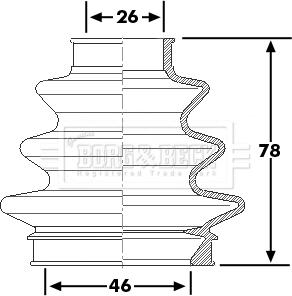 Borg & Beck BCB6226 - Cuffia, Semiasse autozon.pro