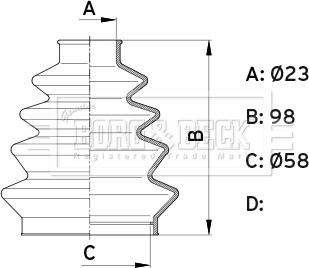 Borg & Beck BCB1008 - Cuffia, Semiasse autozon.pro