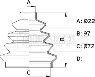 Borg & Beck BCB1007 - Cuffia, Semiasse autozon.pro