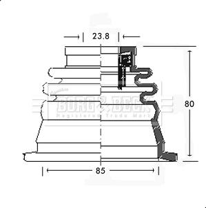 Borg & Beck BCB2543 - Cuffia, Semiasse autozon.pro