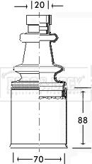 Borg & Beck BCB2547 - Cuffia, Semiasse autozon.pro