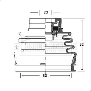 Borg & Beck BCB2689 - Cuffia, Semiasse autozon.pro