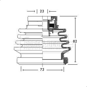 Borg & Beck BCB2688 - Cuffia, Semiasse autozon.pro