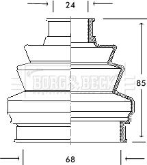 Borg & Beck BCB2042 - Cuffia, Semiasse autozon.pro