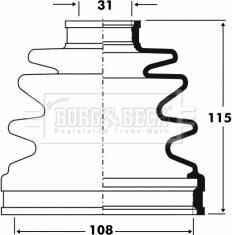 Borg & Beck BCB2846 - Cuffia, Semiasse autozon.pro