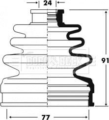 Borg & Beck BCB2840 - Cuffia, Semiasse autozon.pro