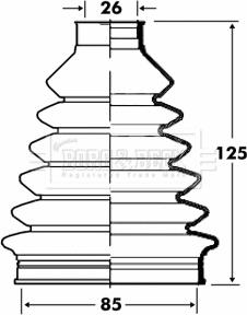 Borg & Beck BCB2843 - Cuffia, Semiasse autozon.pro