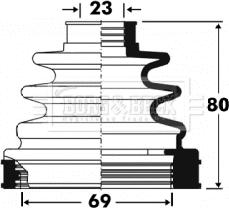 Borg & Beck BCB2854 - Cuffia, Semiasse autozon.pro