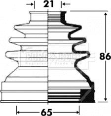 Borg & Beck BCB2850 - Cuffia, Semiasse autozon.pro