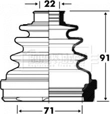 Borg & Beck BCB2853 - Cuffia, Semiasse autozon.pro