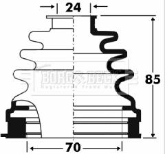 Borg & Beck BCB2881 - Cuffia, Semiasse autozon.pro