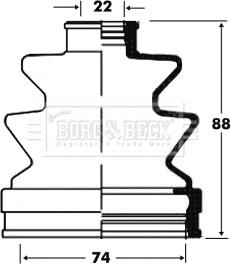 Borg & Beck BCB2825 - Cuffia, Semiasse autozon.pro