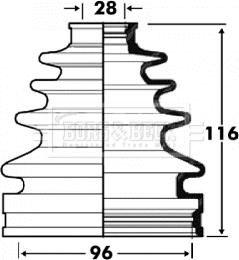 Borg & Beck BCB2874 - Cuffia, Semiasse autozon.pro