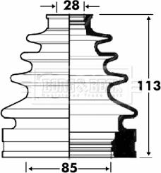 Borg & Beck BCB2873 - Cuffia, Semiasse autozon.pro