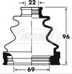 Borg & Beck BCB2872 - Cuffia, Semiasse autozon.pro