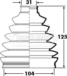 Borg & Beck BCB2395 - Cuffia, Semiasse autozon.pro