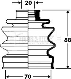 Borg & Beck BCB2368 - Cuffia, Semiasse autozon.pro