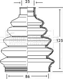 Borg & Beck BCB2302R - Cuffia, Semiasse autozon.pro