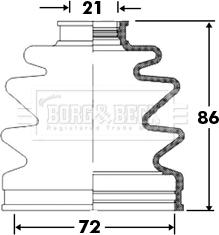 Borg & Beck BCB2385 - Cuffia, Semiasse autozon.pro