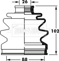 Borg & Beck BCB2388 - Cuffia, Semiasse autozon.pro