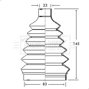 Borg & Beck BCB2325 - Cuffia, Semiasse autozon.pro