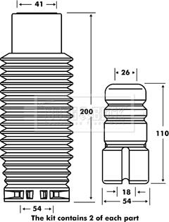 Borg & Beck BPK7066 - Kit parapolvere, Ammortizzatore autozon.pro